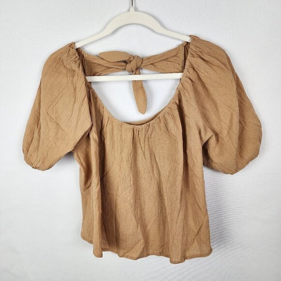 NWT Old Navy Puff Sleeve Tie Back Top XSP - Picture 1 of 4
